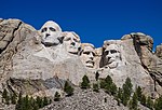 Vue du mémorial du mont Rushmore.