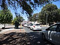 South-eastbound traffic approaching the Bayswater Subway on Coode Street.