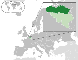 Location of Flemish Region