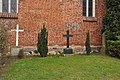 Historische Grabsteine an der Kirche in Karby This is a photograph of an architectural monument. It is on the list of cultural monuments of Karby, no. 1.5.