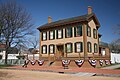 Image 18Lincoln Home National Historic Site in Springfield. The house was built for the Rev. Charles Dresser in 1839. Abraham and Mary Todd Lincoln purchased it in 1844, later adding a second story. Photo credit: Daniel Schwen (from Portal:Illinois/Selected picture)