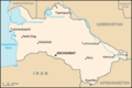 CIA map of Turkmenistan (with German names)