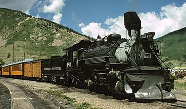 Steam engine on the Durango and Silverton Narrow Gauge Railroad
