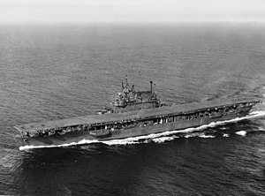 USS Enterprise (CV-6) na zkušební plavbě po opravách v Puget Sound Naval Shipyard, Washington (13. září 1945)