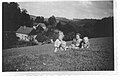 Alt-Wettringhof um 1935 aus südwestlicher Richtung. Im Hintergrund sichtbar: Der Südhang, an dem sich heute Neu-Wettringhof befindet, ist noch unbebaut.