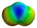 Electrostatic potential map of ozone