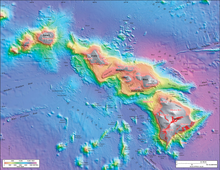 Map of the Hawaiian islands