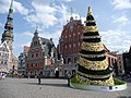 Marktplein met Zwarthoofdenhuis