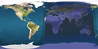 Parcours nocturnes et éclairé par le soleil à 19h UTC