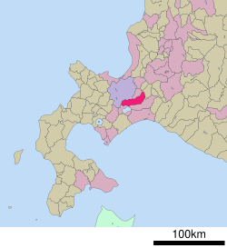 Lokasi Eniwa di Hokkaido (Subprefektur Ishikari)