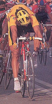 Gian Matteo Fagnini (2e in de 1e etappe van de Ruta del Sol 1995)