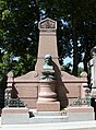 Samuel Hahnemann's gravesite.Bust by David d'Angers