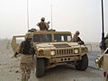 US soldiers patrolling a highway in southern Afghanistan