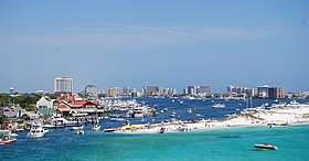 View of Destin from the Destin Harbor