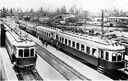 1926年にバクー＝サブンチュ間で開通したソ連初の通勤列車