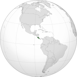 Location of Costa Rica