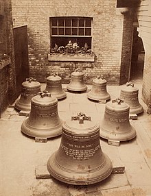 Cloches coulées par la Whitechapel Bell Foundry.