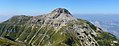 Panorama from the Cornet mountain in the province of Trento (Italy)