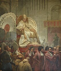 Pius VIII brought to the Basilica of Saint Peter in Rome 1829