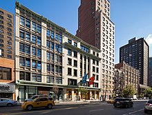 New York City street and building facade.