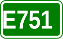 Zeichen der Europastraße 751