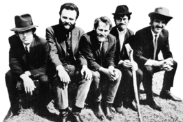 The Band, 1969. V.l.n.r. Richard Manuel, Garth Hudson, Levon Helm, Robbie Robertson, Rick Danko