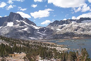 Banner Peak and Thousand Island Peak, by me