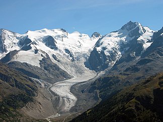 Die zentrale Bernina-Untergruppe der Rätischen Alpen.