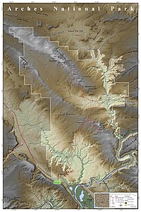 Map of Arches National Park, by Justinmorris