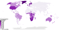 Countries by percentage of Protestants in 2010