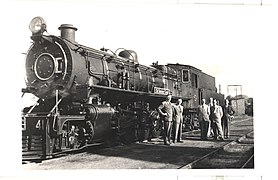 Engine number 41 was named after Sir Geoffrey Colby. Left, Sir Geoffrey Colby, H.W. Stevens, A.L. Allpress, George Dyson, Leslie Eastwick.jpg