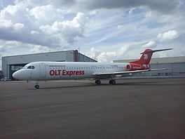 In Fokker 100 fan OLT Express