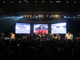 Sleeping with Sirens performing at the SM City North EDSA Skydome in the Philippines