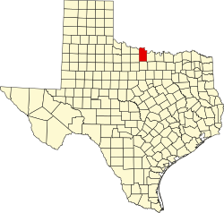 map of Texas highlighting Clay County