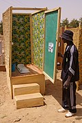 Mobile light-weight urine-diverting dry toilet (UDDT) at film festival in Ouagadougou, Burkina Faso (5880034159).jpg