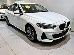 BMW 120i sedan, front quarter, Xiamen.jpg