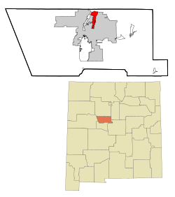 Location of North Valley, New Mexico