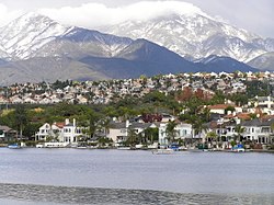 The Saddleback Mountains and Lake Mission Viejo