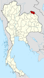 Karte von Thailand mit der Provinz Bueng Kan hervorgehoben