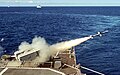 USS Cushing launching a RIM-7 Sea Sparrow on 4 June 1996