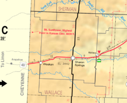 KDOT map of Wallace County (legend)