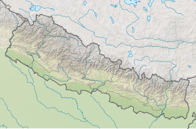 लाङ्टाङ राष्ट्रिय निकुञ्जको स्थान देखाइएको नक्सा