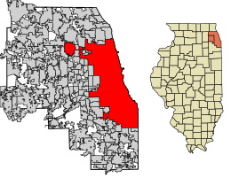 Location within Cook and DuPage Counties