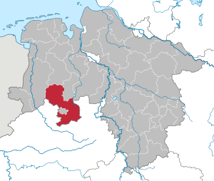 Li position de Subdistrict Osnabrück in Infra Saxonia