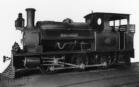 Hawthorn Leslie builder's picture of the engine Pretoria, c. 1896