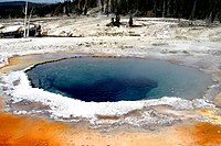 "Crested Pool" (Kresthava Lageto) , termofonto (96°C) en la Nacia Parko Yellowstone (Usono)