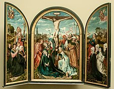 Master of Frankfurt - Crucifixion Triptych of the Humbracht Family of Frankfurt - 2008-07-31 Städel.jpg