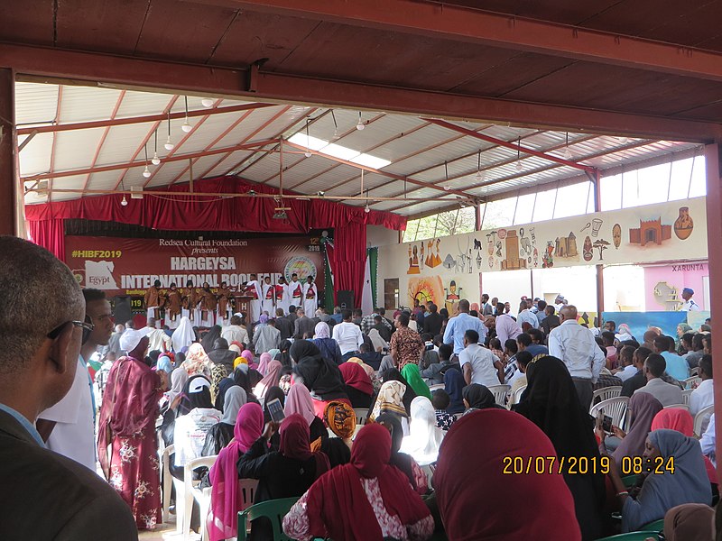 File:ASC Leiden - van de Bruinhorst Collection - Somaliland 2019 - 4419 - Somali folkdance at the opening ceremony of the Hargeysa 12th International Book Fair 20-25 July 2019.jpg