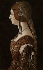 Portret van Bianca Maria Sforza, ca. 1493, National Gallery of Art, Washington