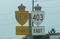 Reassurance markers along the QEW/403 concurrency in Oakville